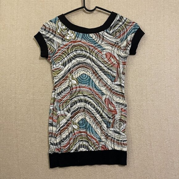 Daytrip Top Women's Medium Multicolor Pullover Short Sleeves - Picture 7 of 13